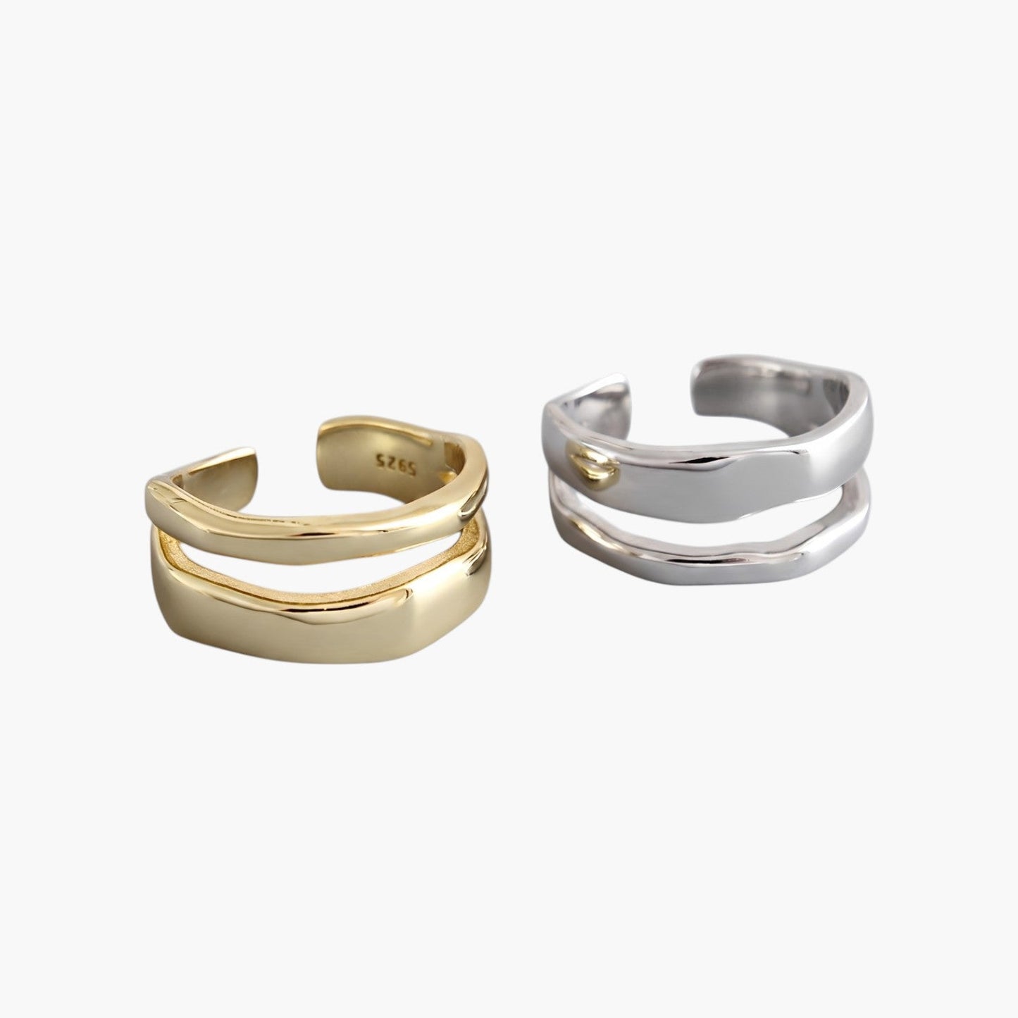 Anel Duo Essence em Prata de Lei 925