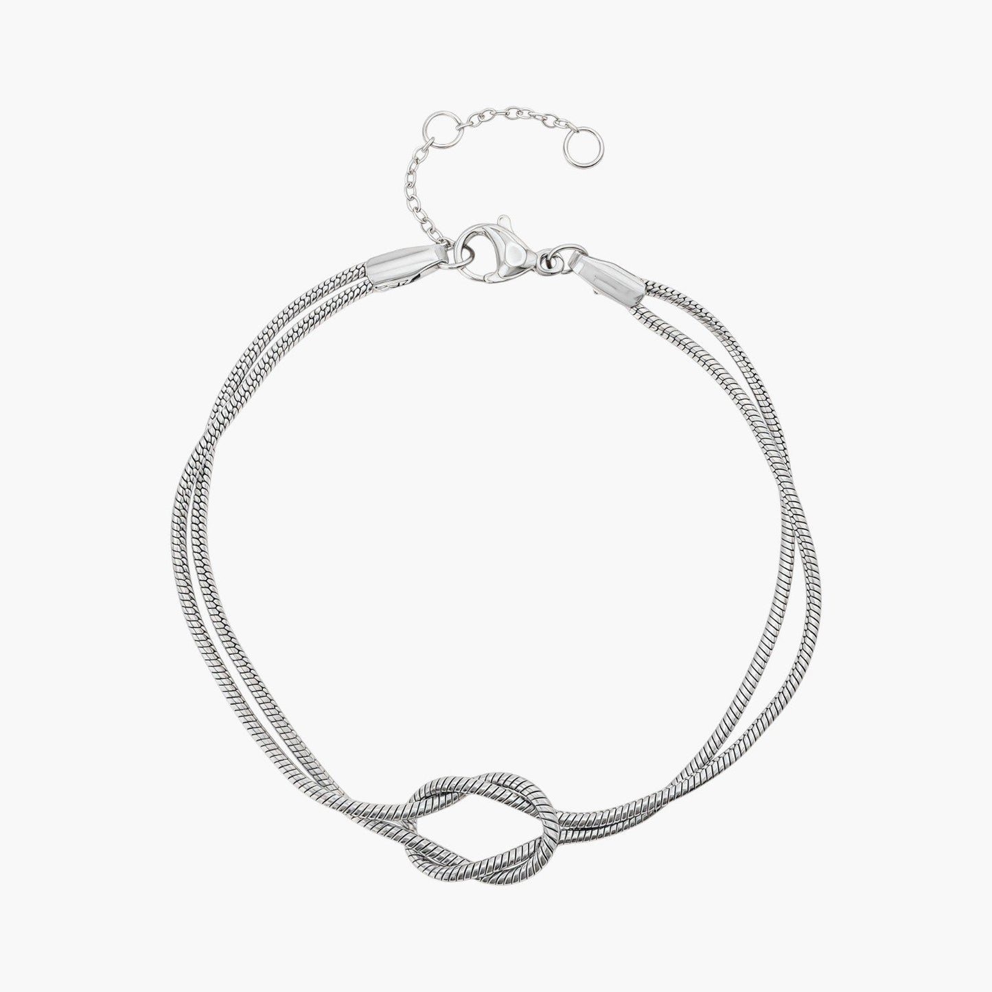Pulseira Nó Simbólico em Aço Inoxidável