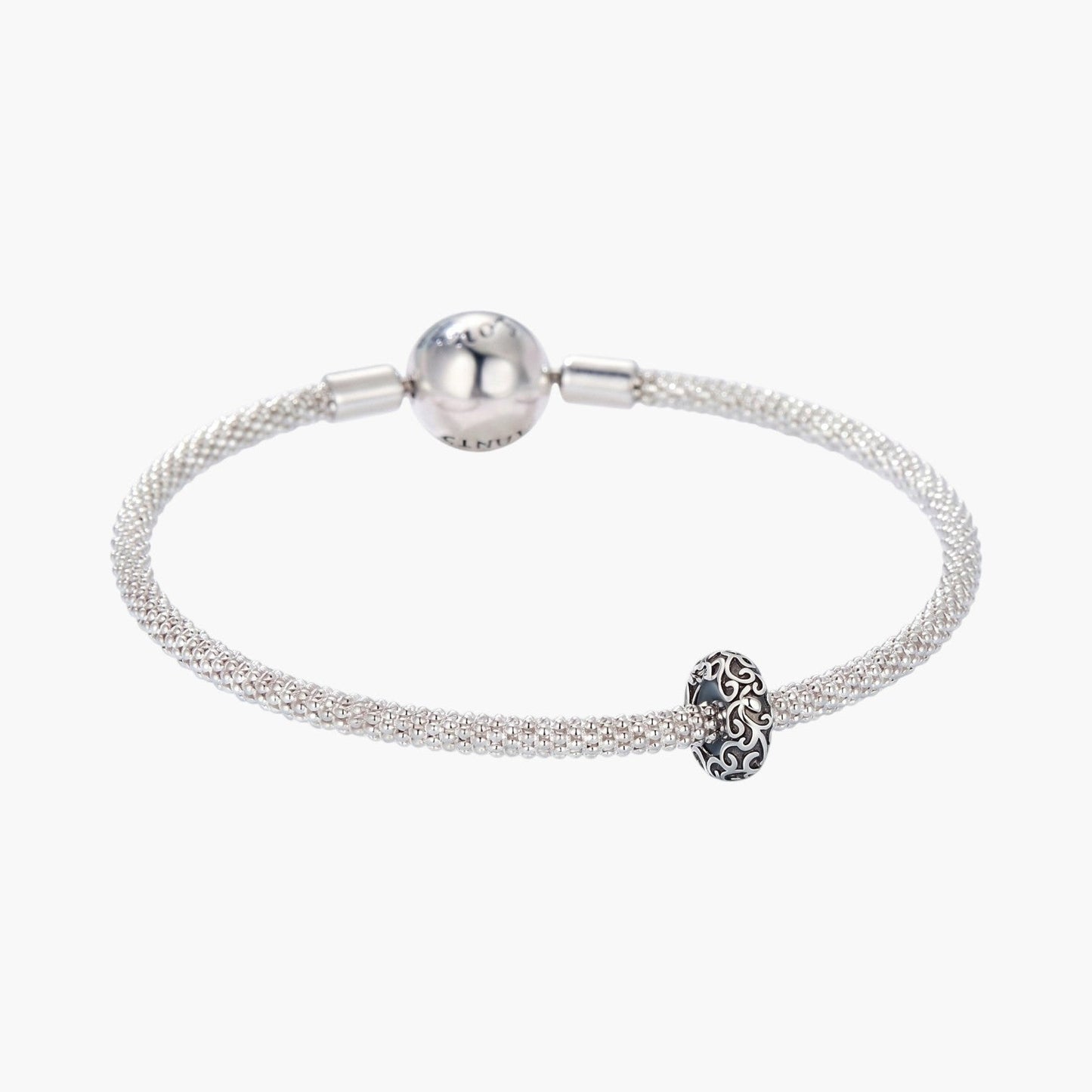 Charm com Padrão Vintage em Prata de Lei 925