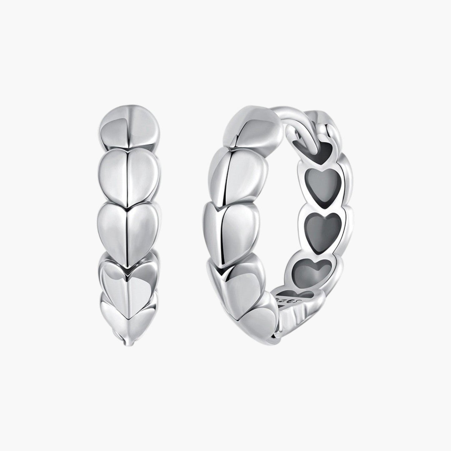 Brincos Heart em Prata de Lei 925