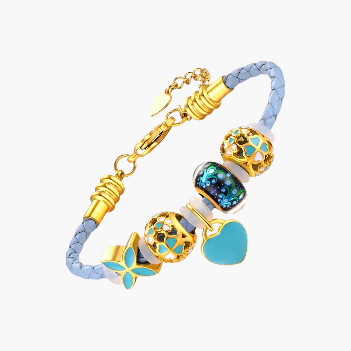 Pulseira Elegante Trevo & Coração