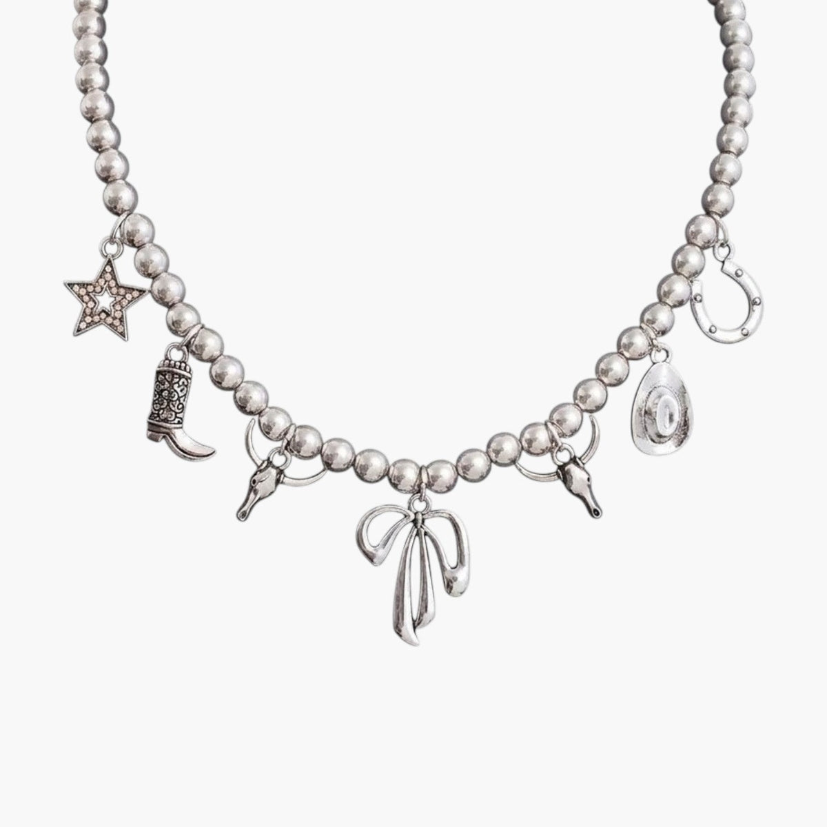 Colar Multicamadas Statement com Pendentes