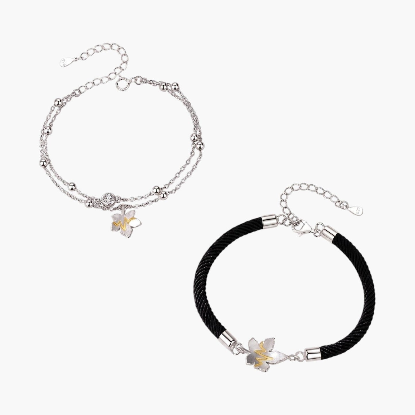Pulseira de Casal em Prata de Lei 925