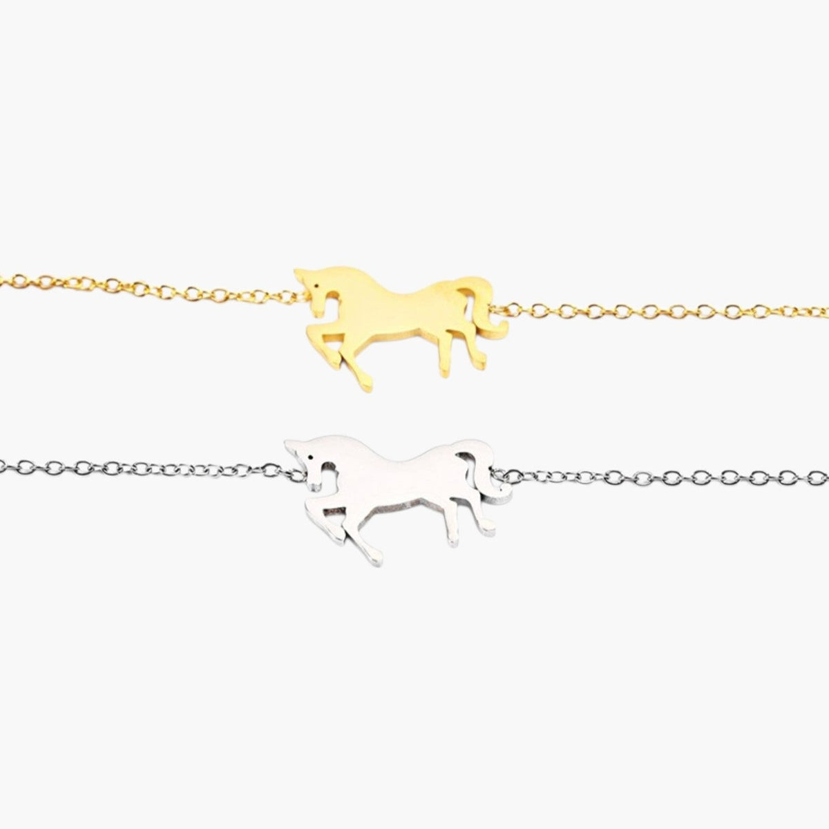 Pulseira Unicórnio em Aço Inoxidável