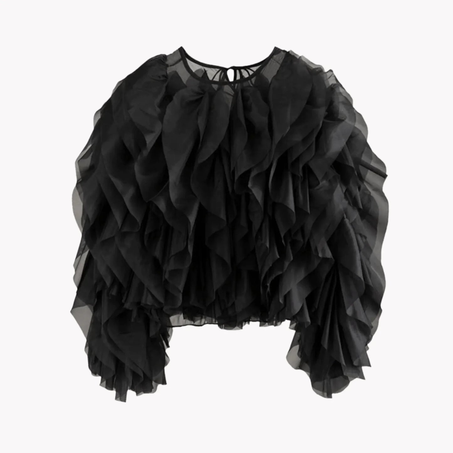 Dramatic Multi-Layer Ruffle Blouse