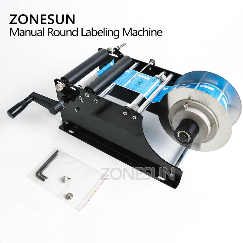 ZONESUN ZS-50 Manual Sticker Round Bottles Labeling Machine