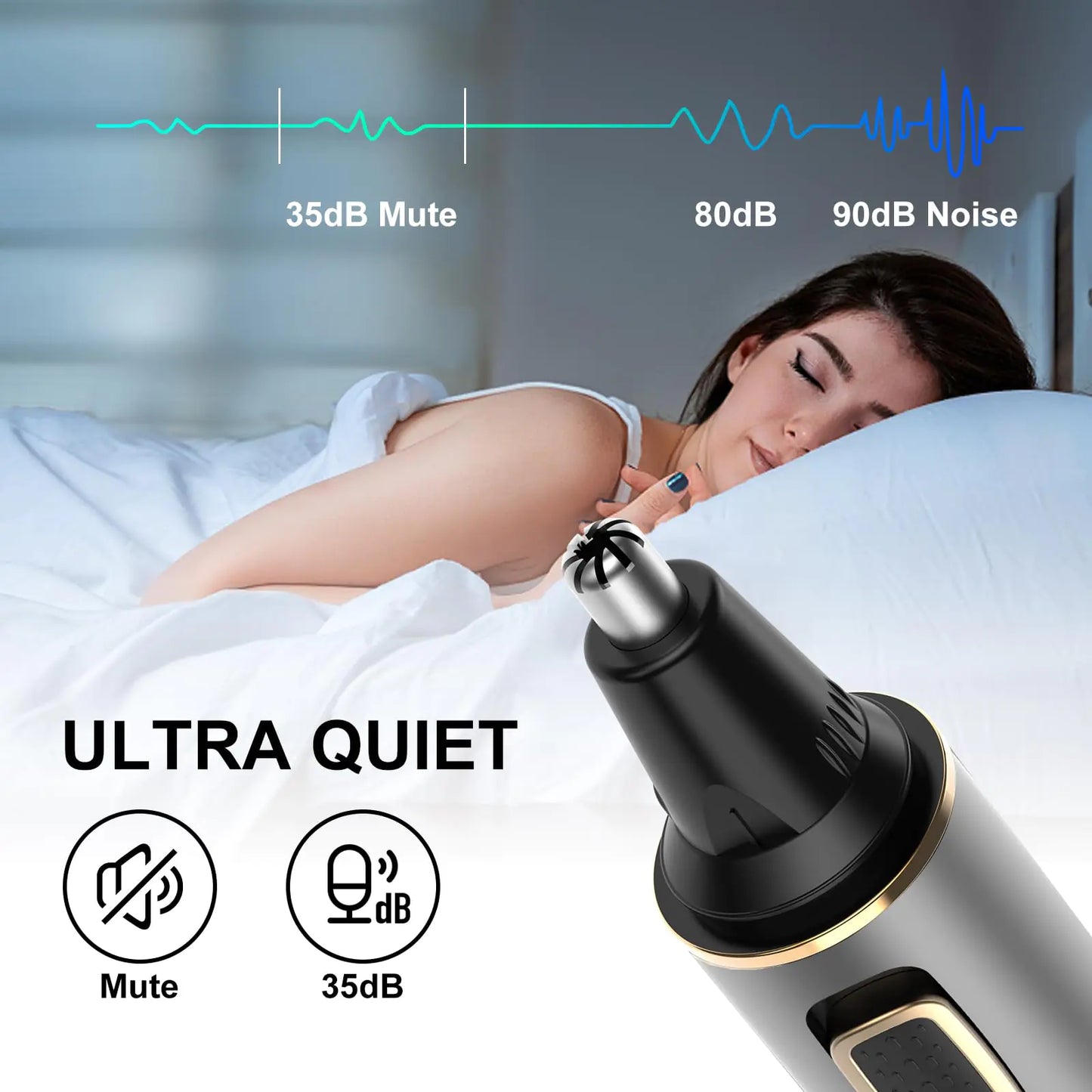 USB Rechargeable Nose & Ear Hair Trimmer – Waterproof Precision Groomer