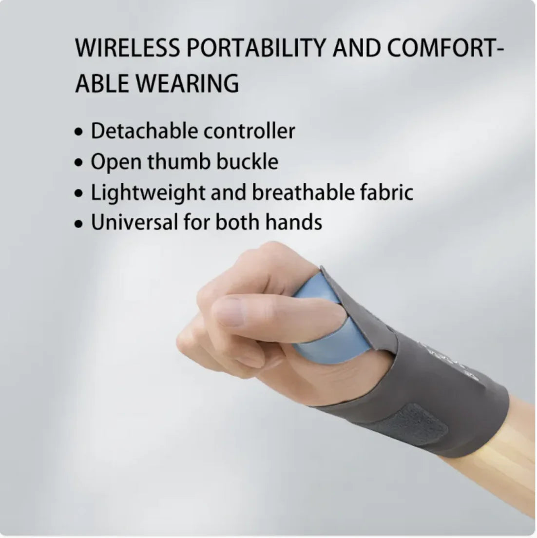 Heated EMS Wrist Massager & Support Brace – Rechargeable Wristband