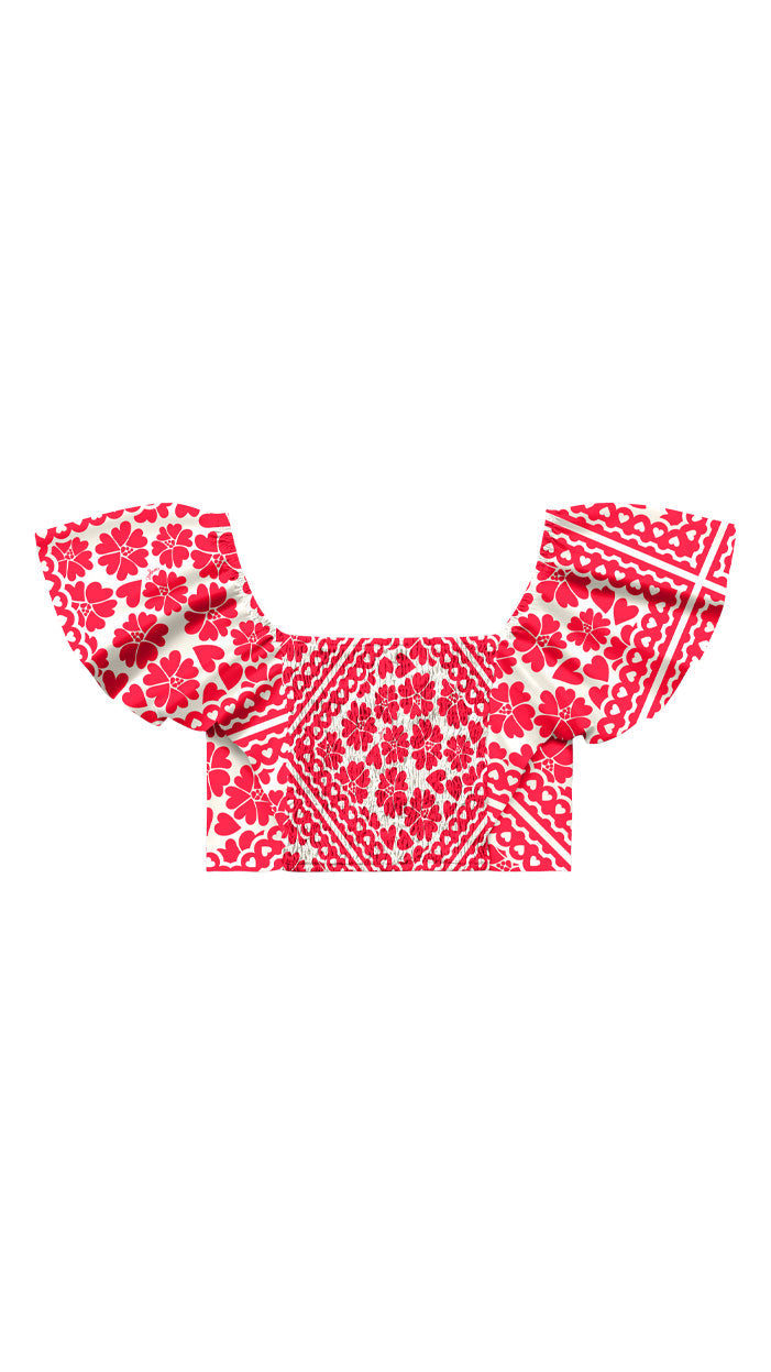Blusa Estampado vermelho