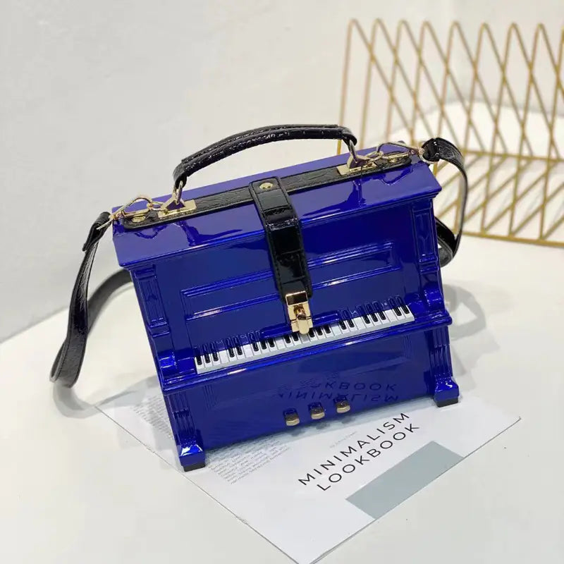 Women’s Piano Handbag – Acrylic Box Evening & Crossbody Bag for Music Lovers