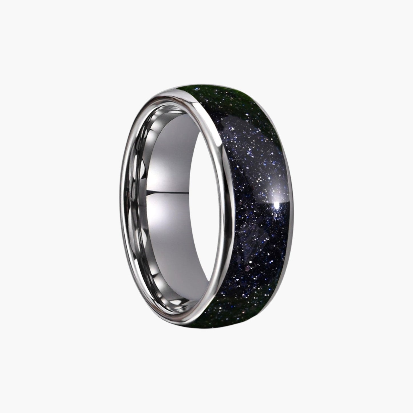 Anel Céu Estrelado em Aço de Tungsténio