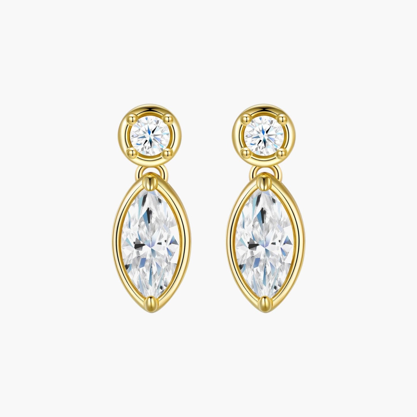 Brincos em Prata 925 com Moissanite