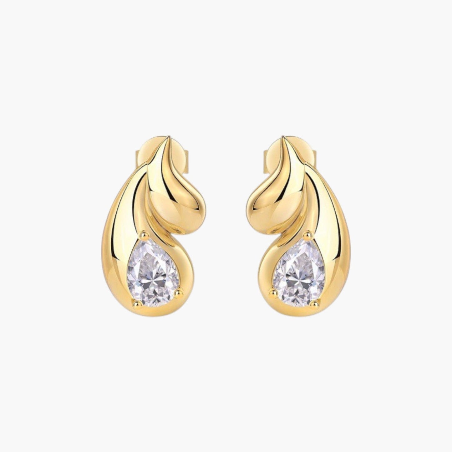 Brincos em Prata 925 com Moissanite