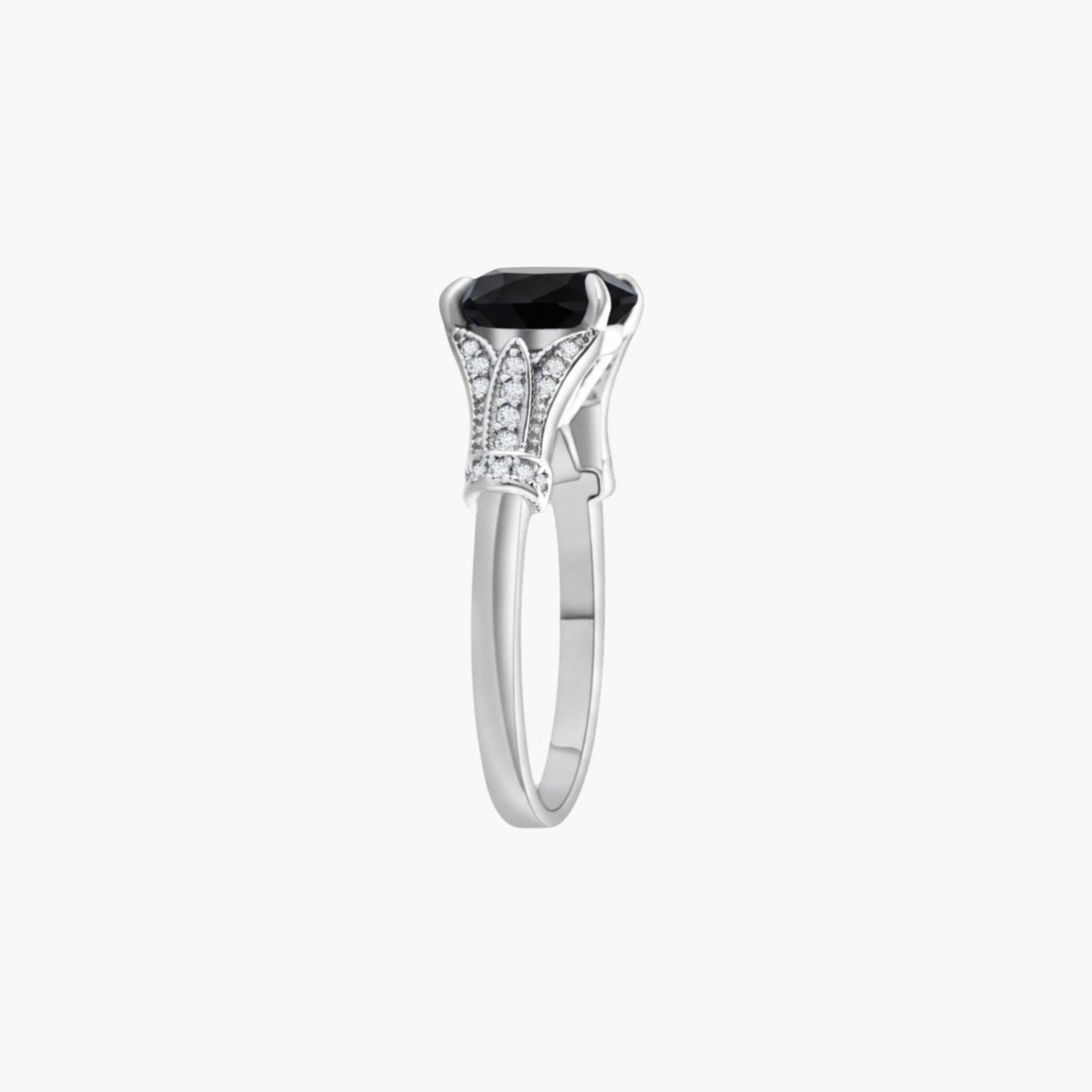 Anel Eclipse em Prata 925 com Moissanite