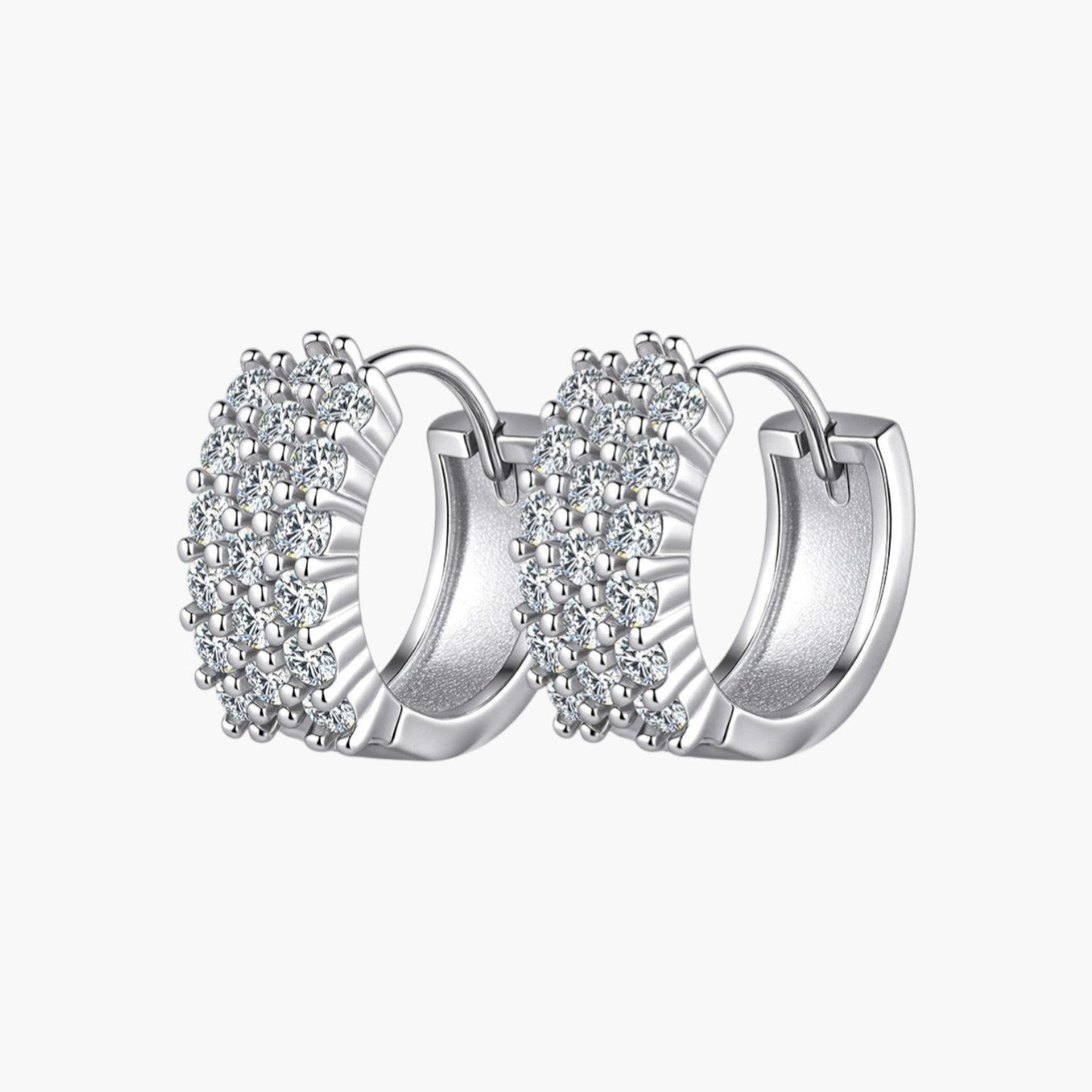 Brincos em Prata 925 com Moissanite
