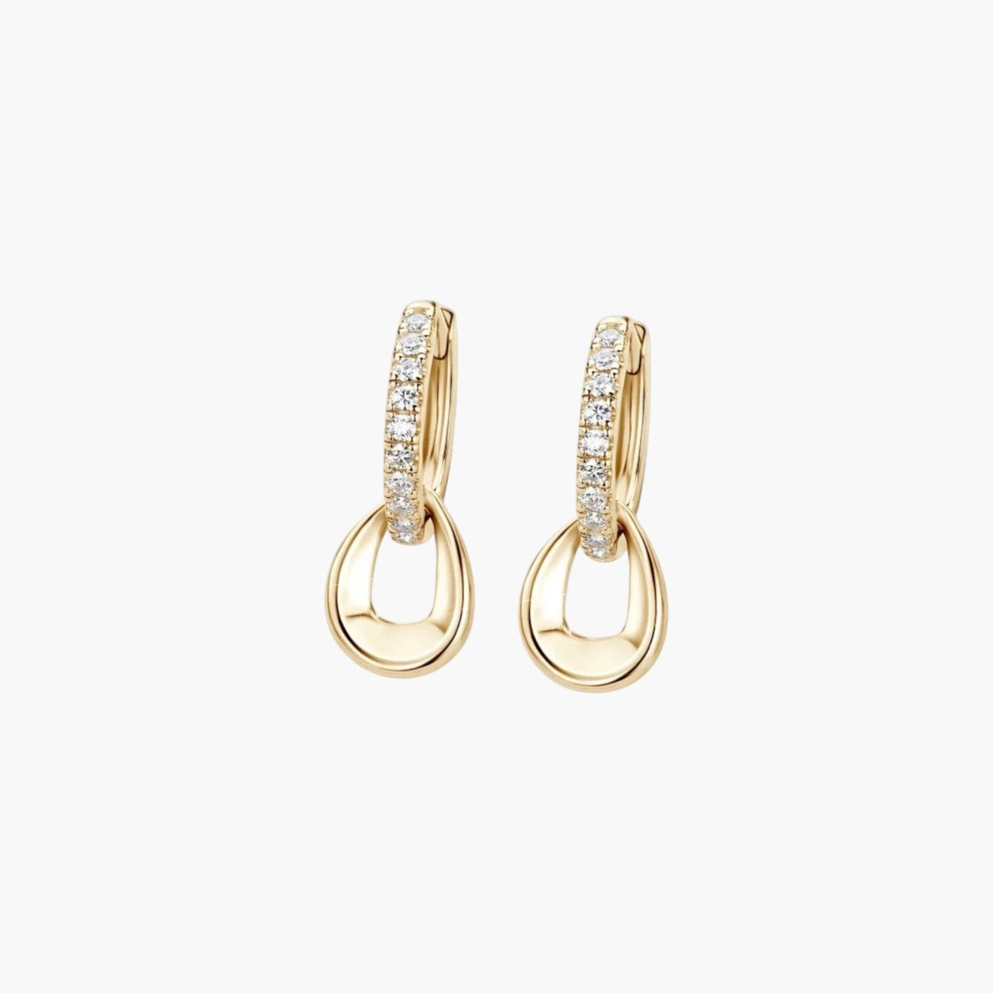 Brincos Gota com Moissanite em Prata 925