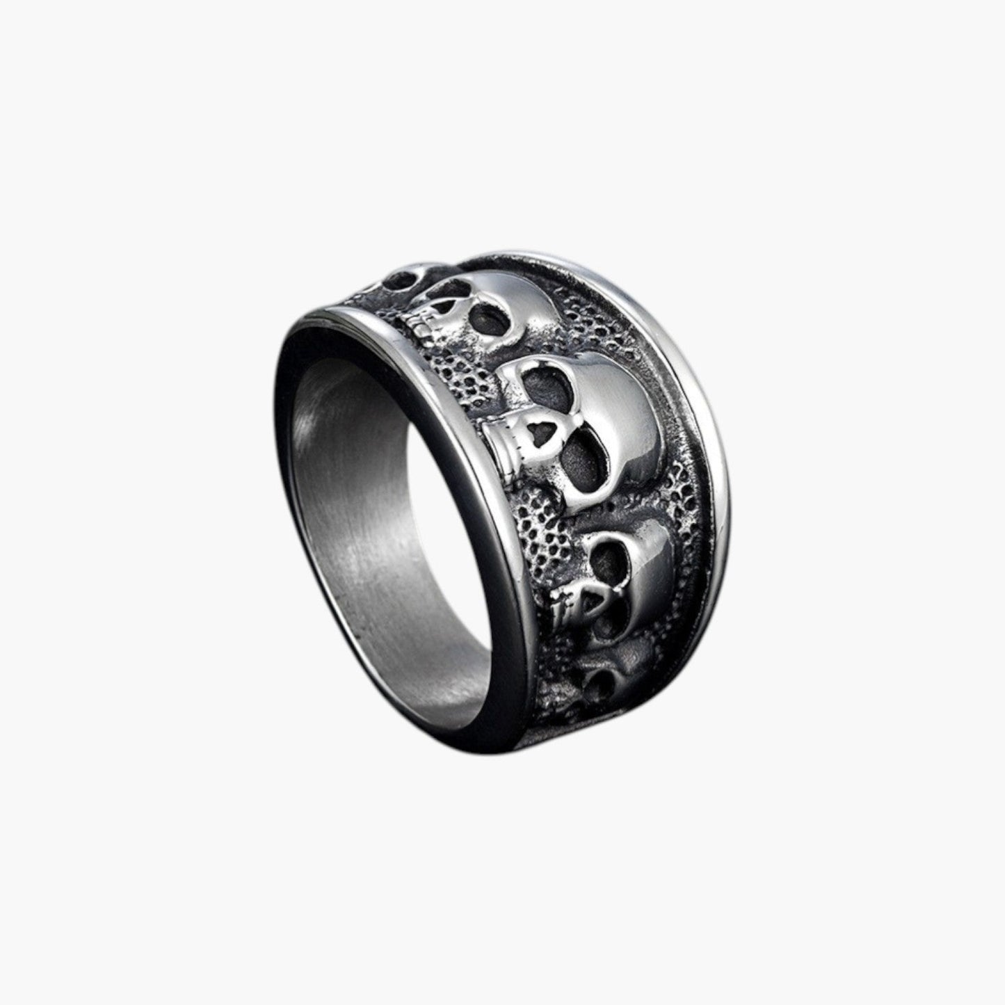 Anel Skull em Aço Inoxidável 316L
