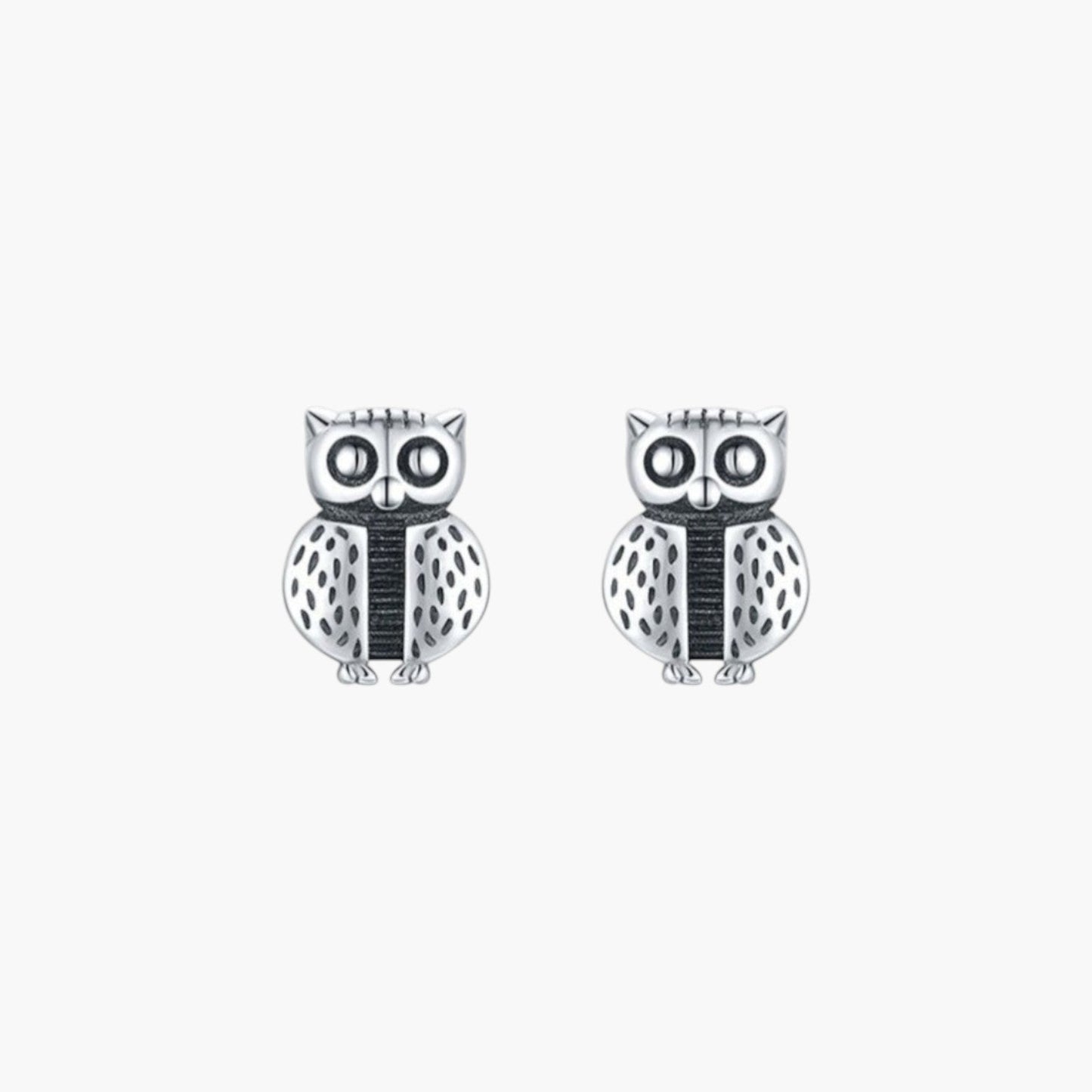 Brincos Owl em Prata 925