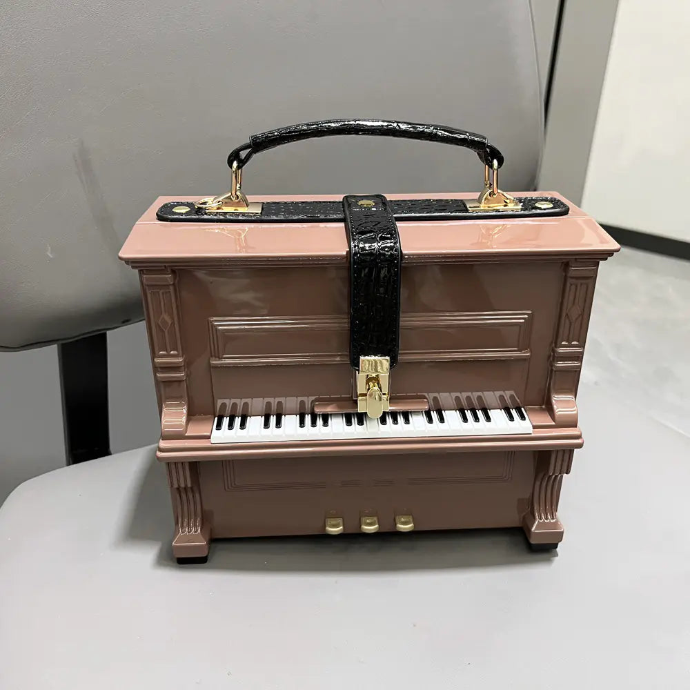 Women’s Piano Handbag – Acrylic Box Evening & Crossbody Bag for Music Lovers