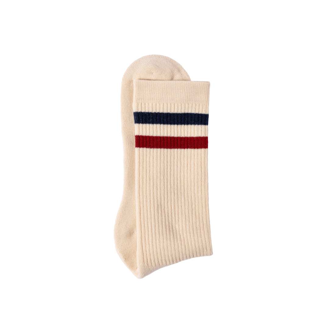 Athletic socks  - Vintage - double stripes red/blue