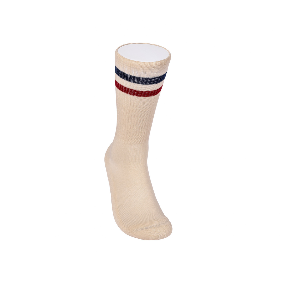 Athletic socks  - Vintage - double stripes red/blue
