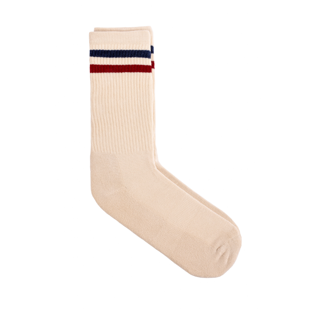 Athletic socks  - Vintage - double stripes red/blue