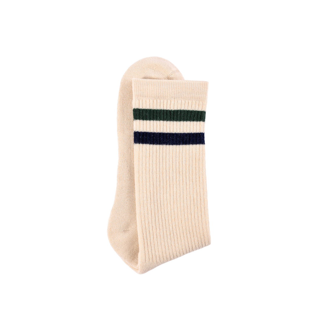 Athletic socks  - Vintage - double stripes green/blue