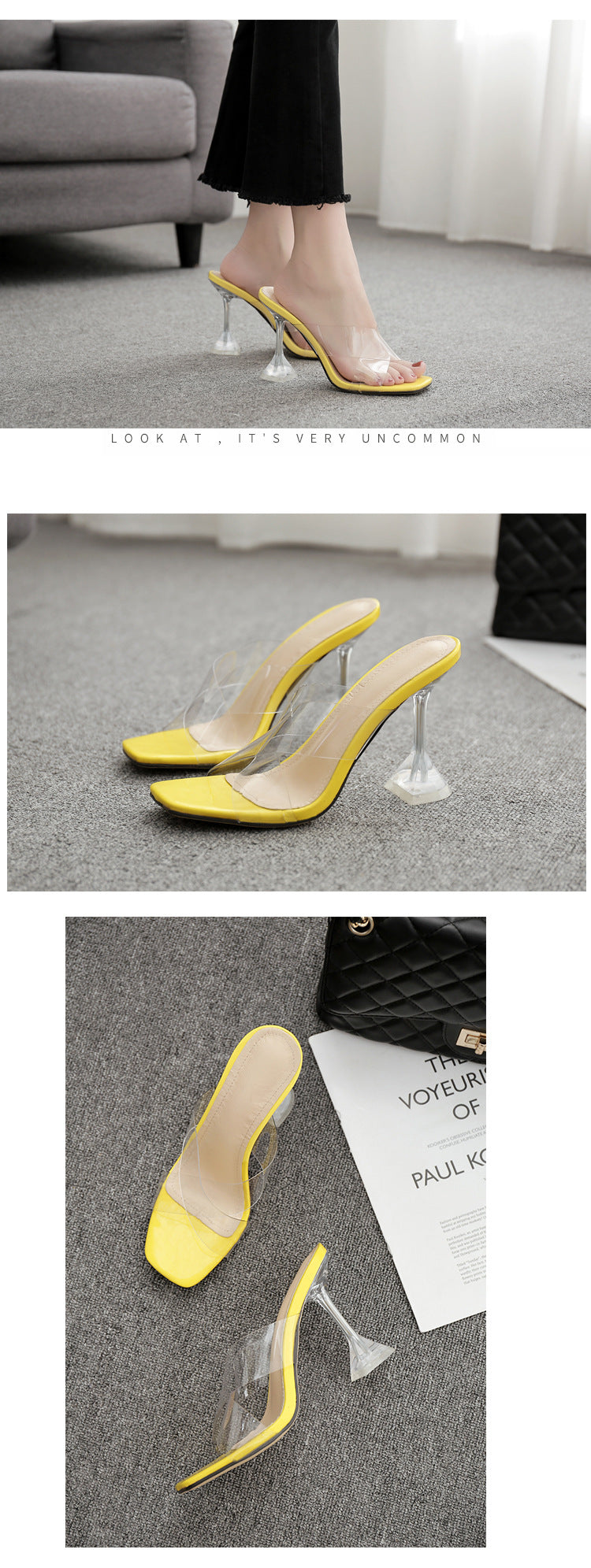 Sleek PVC Strap Stiletto Sandals