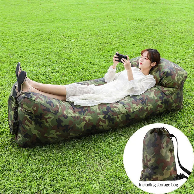 Inflatable Lounger Sofa Bed – Portable Air Couch for Beach, Camping & Garden