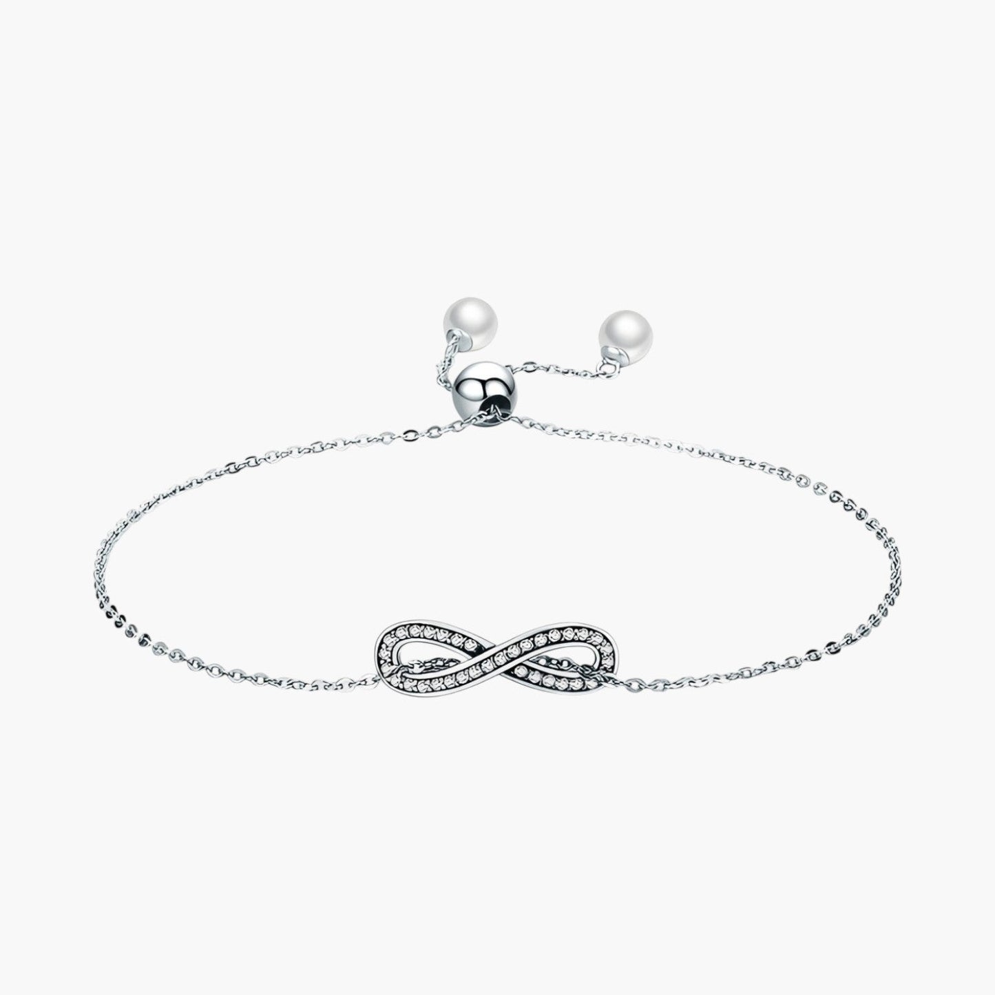 Pulseira em Prata Esterlina 925 com Pendente Infinito