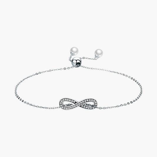 Pulseira em Prata Esterlina 925 com Pendente Infinito