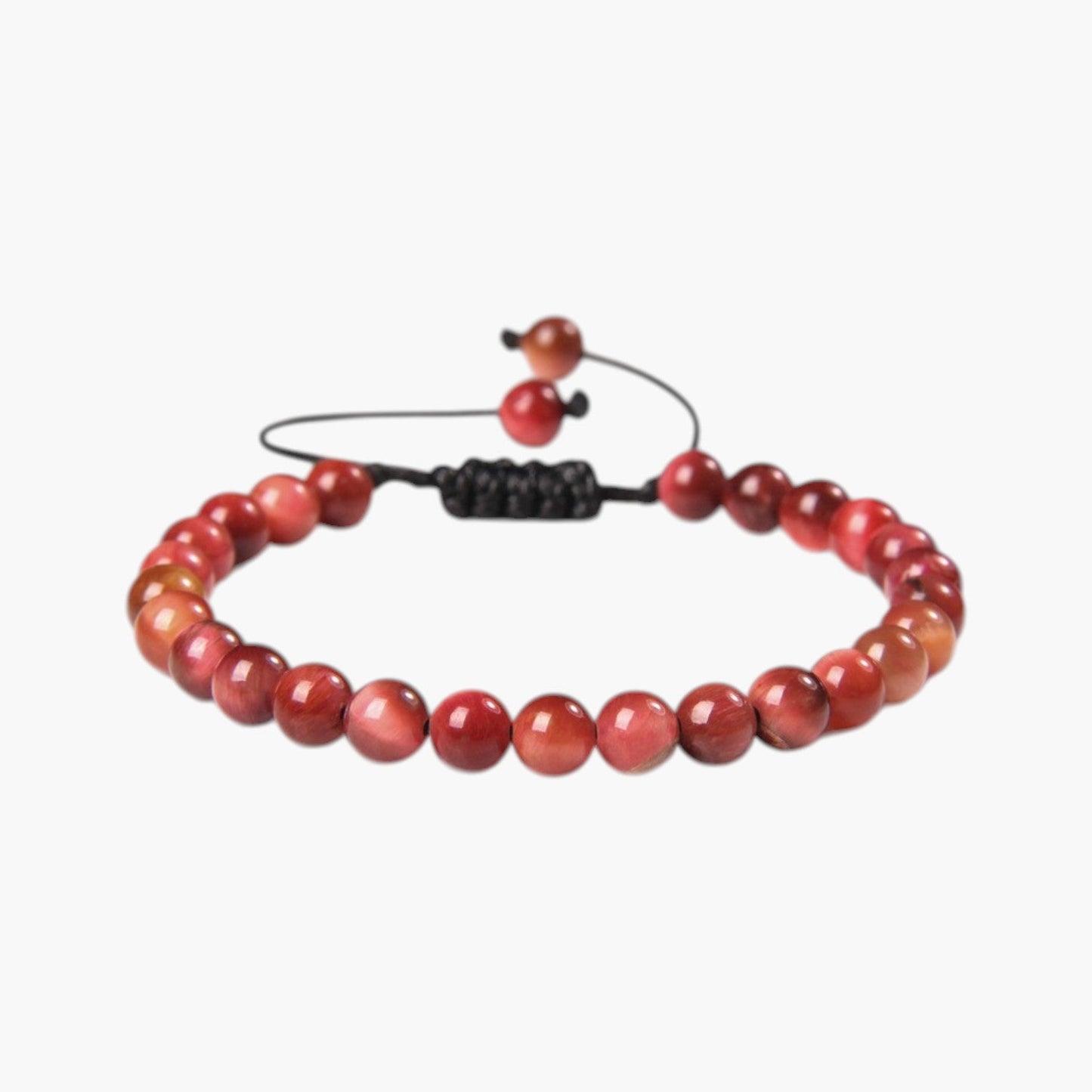 Pulseira Ajustável com Contas de Pedra Natural