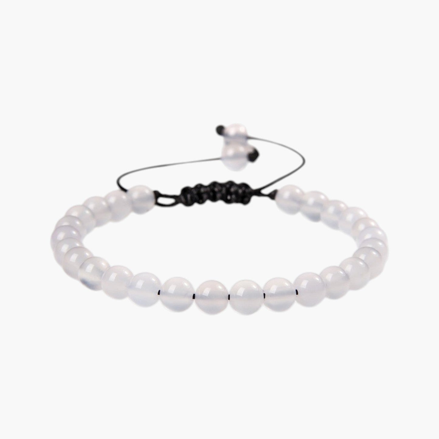 Pulseira Ajustável com Contas de Pedra Natural