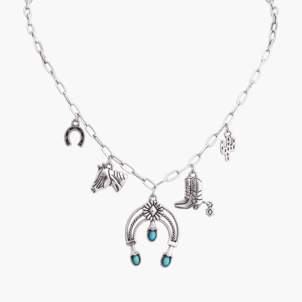 Colar Multicamadas Statement com Pendentes