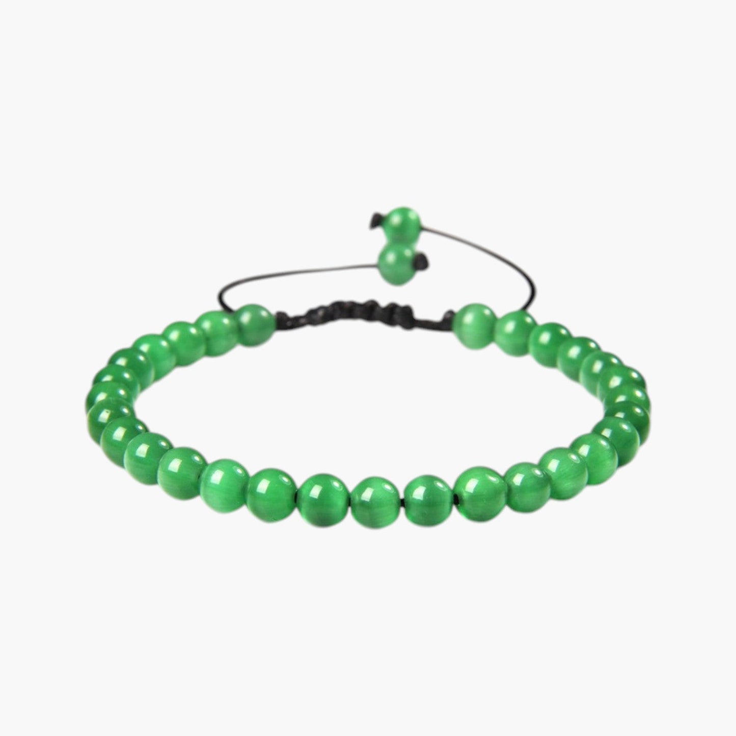 Pulseira Ajustável com Contas de Pedra Natural