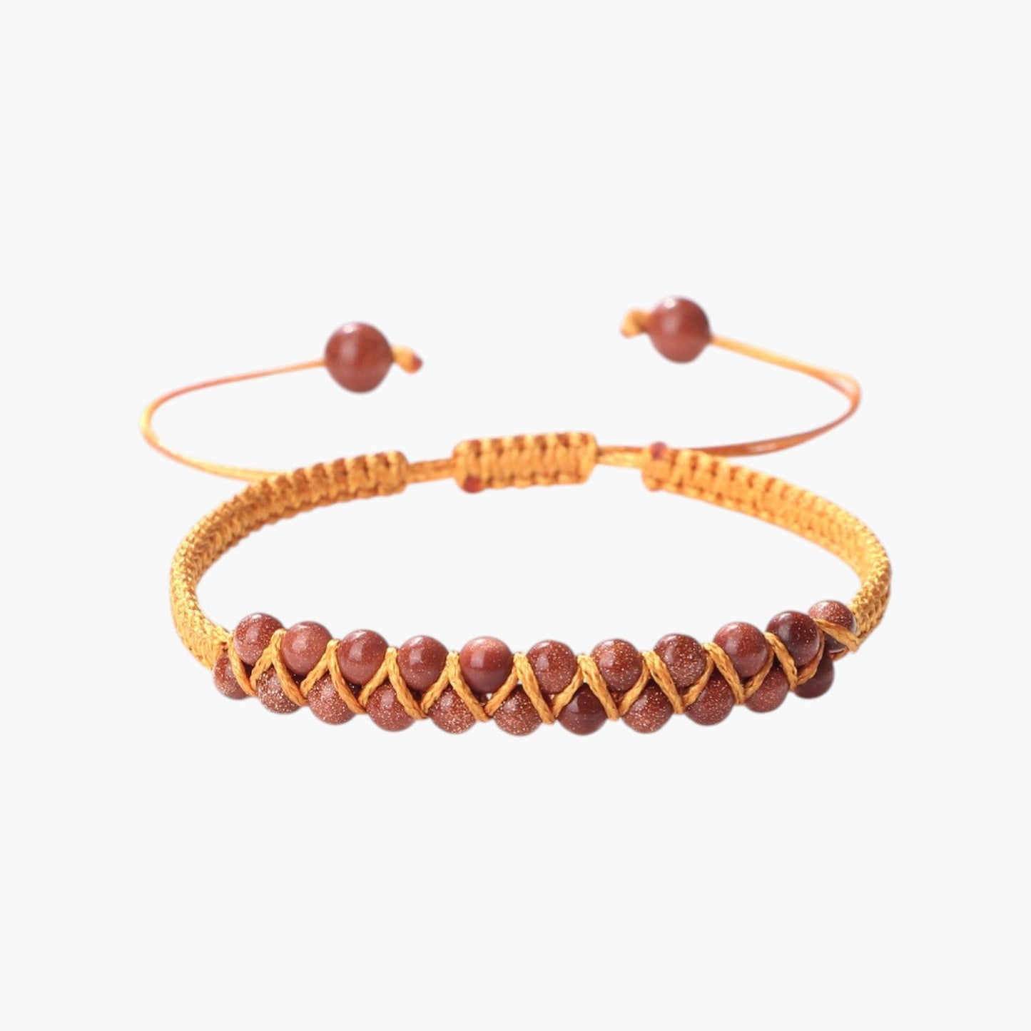Pulseira Boho em Corda com Pedras Naturais