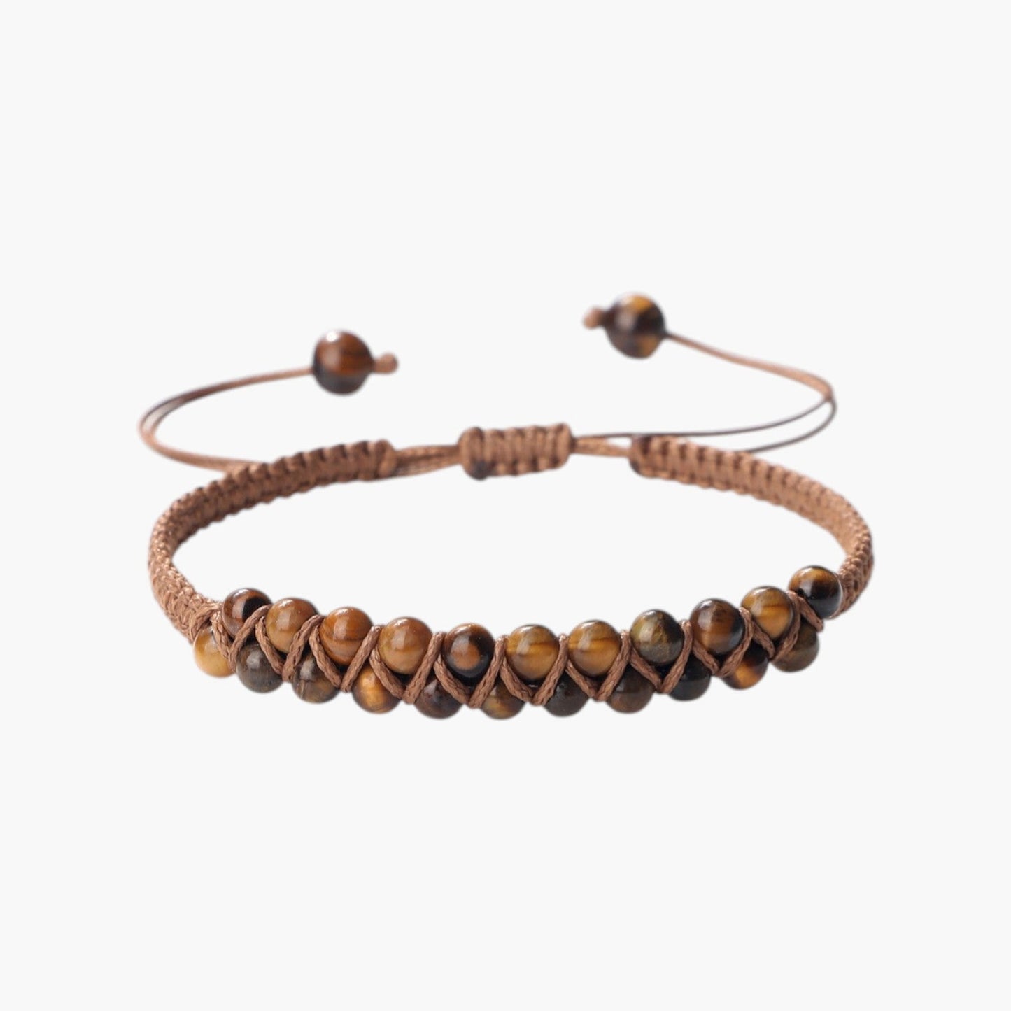 Pulseira Boho em Corda com Pedras Naturais