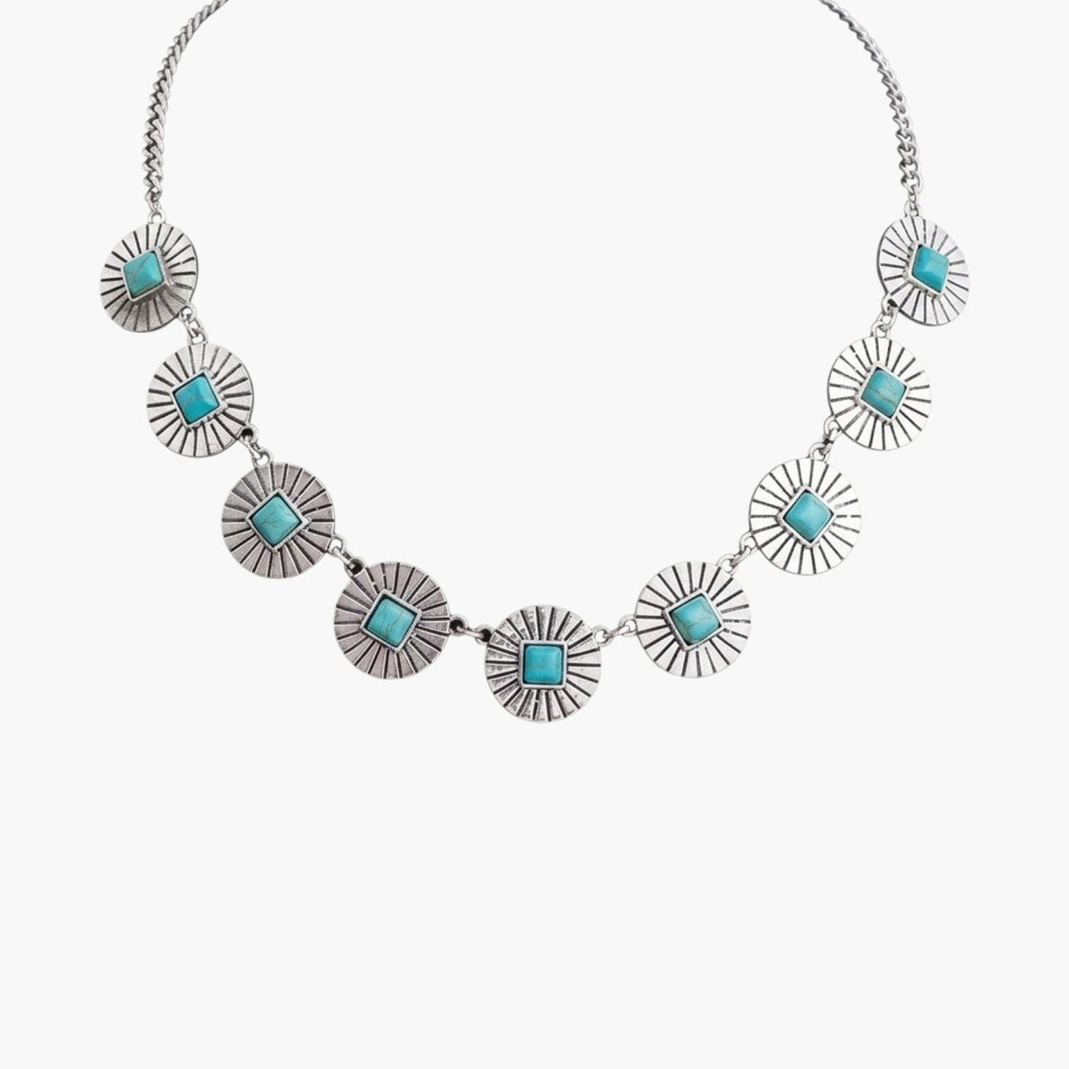 Colar Multicamadas Statement com Pendentes