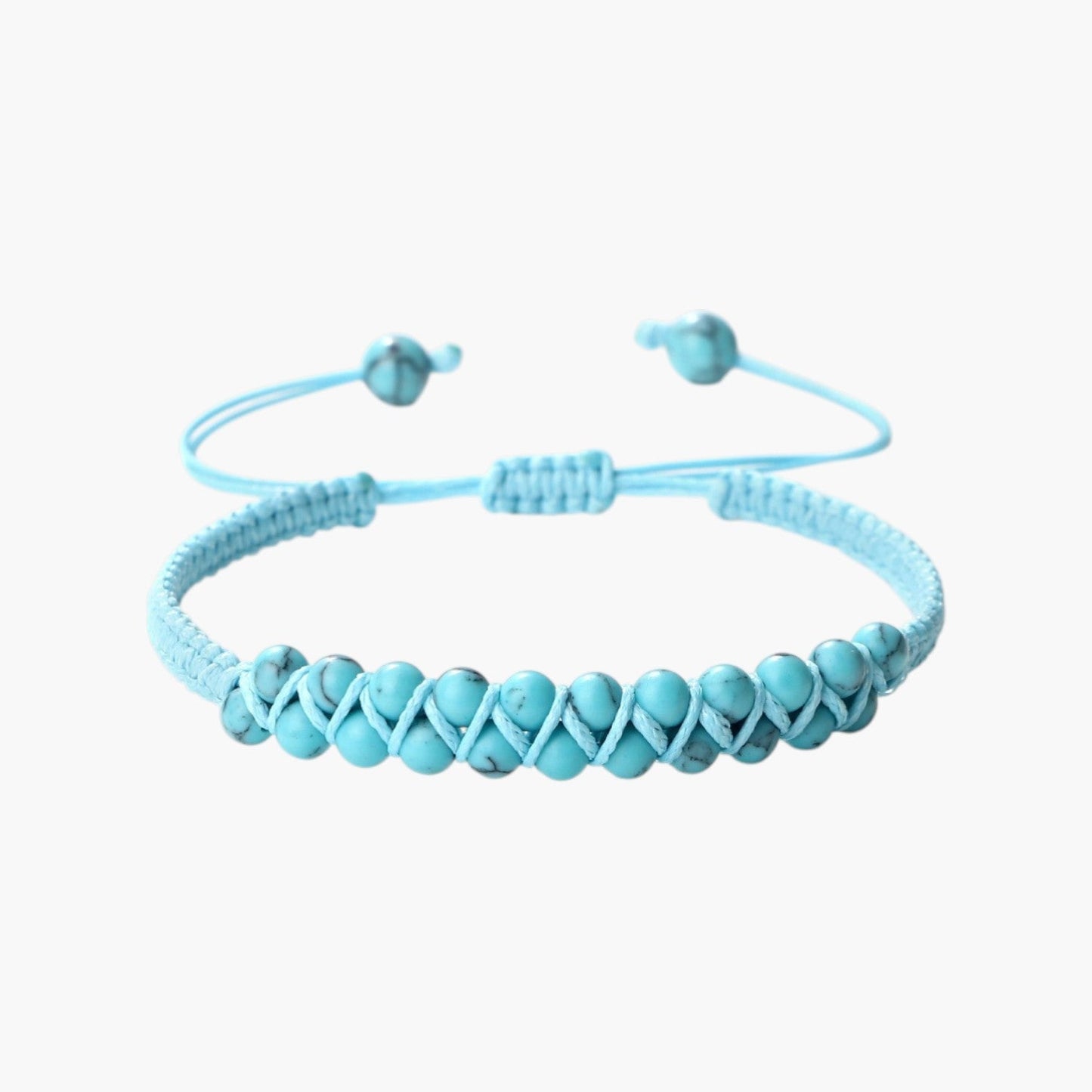 Pulseira Boho em Corda com Pedras Naturais