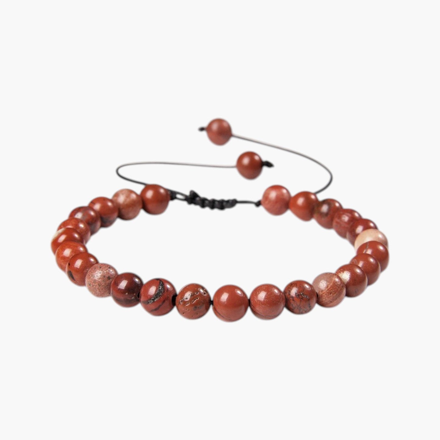 Pulseira Ajustável com Contas de Pedra Natural