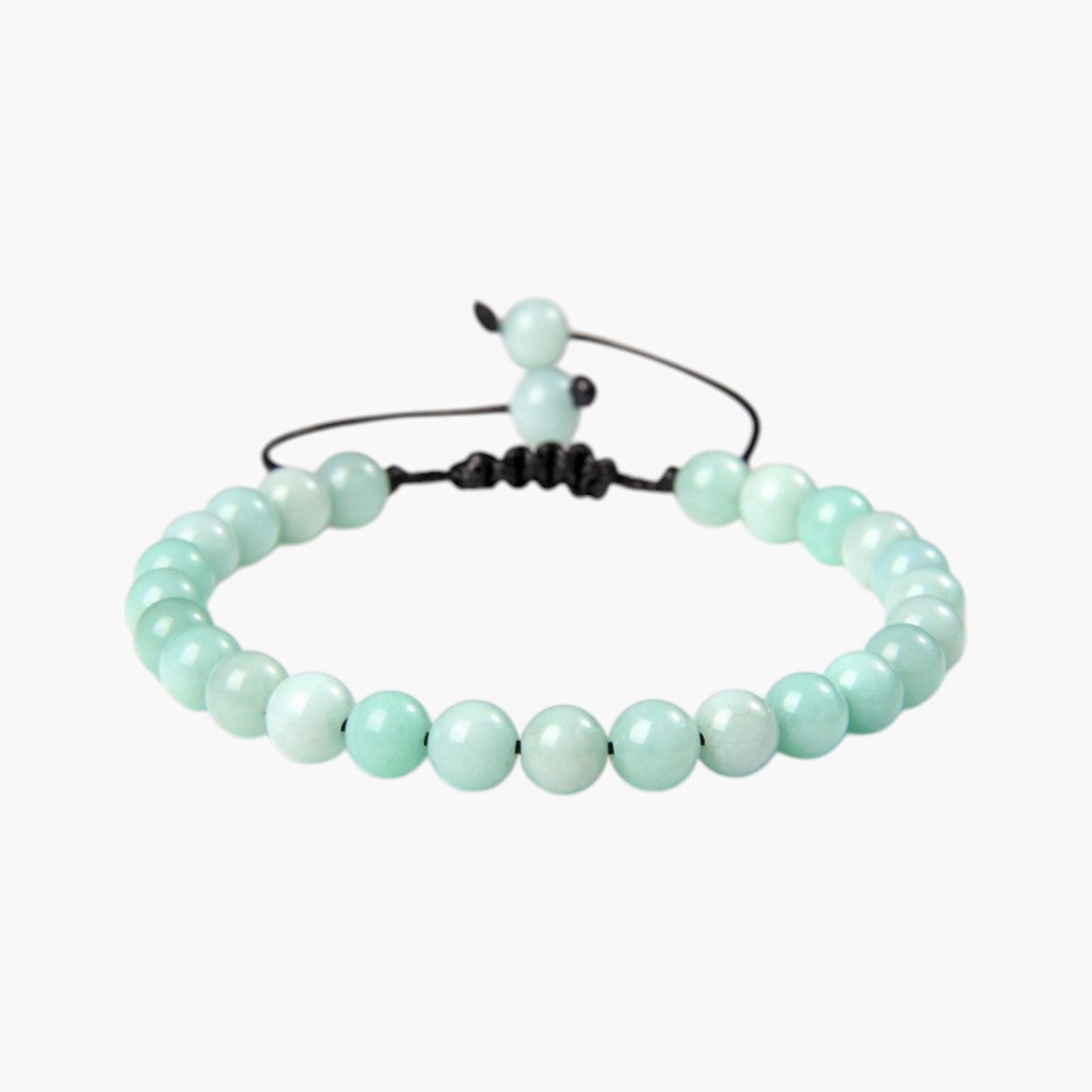 Pulseira Ajustável com Contas de Pedra Natural