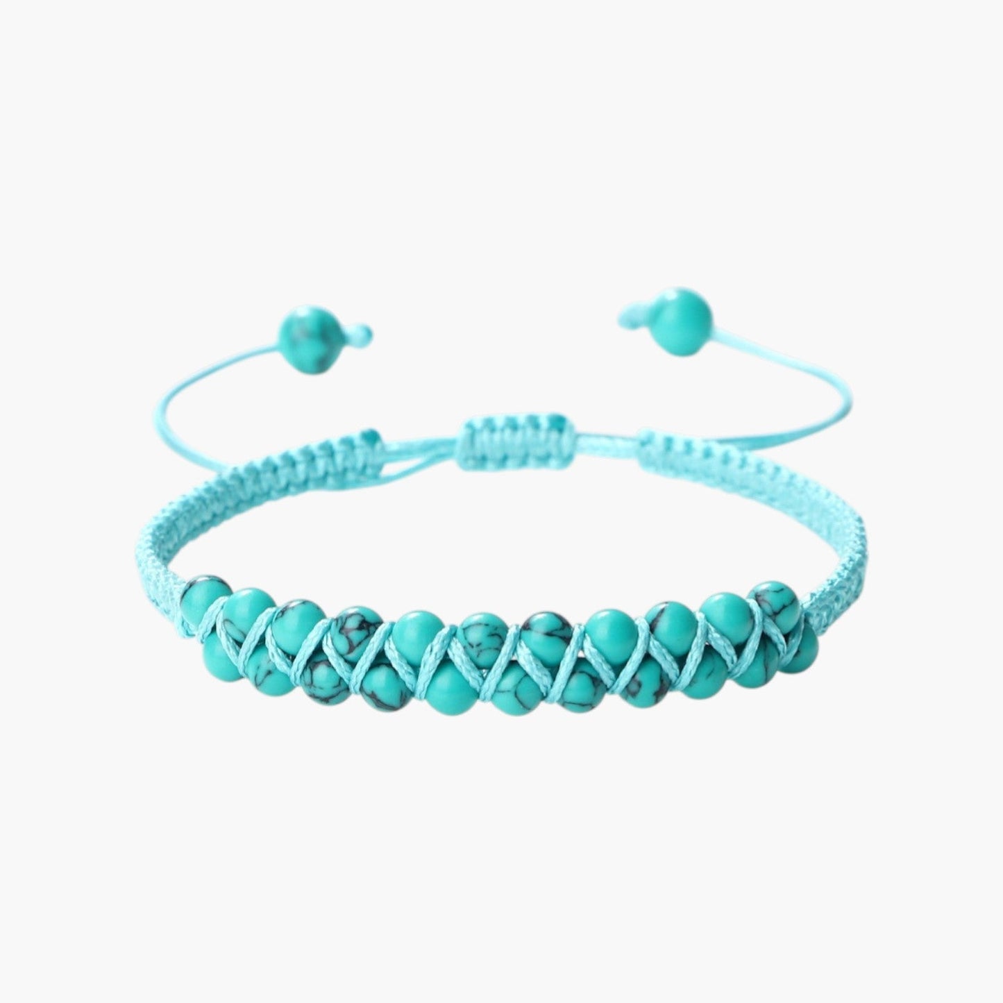 Pulseira Boho em Corda com Pedras Naturais