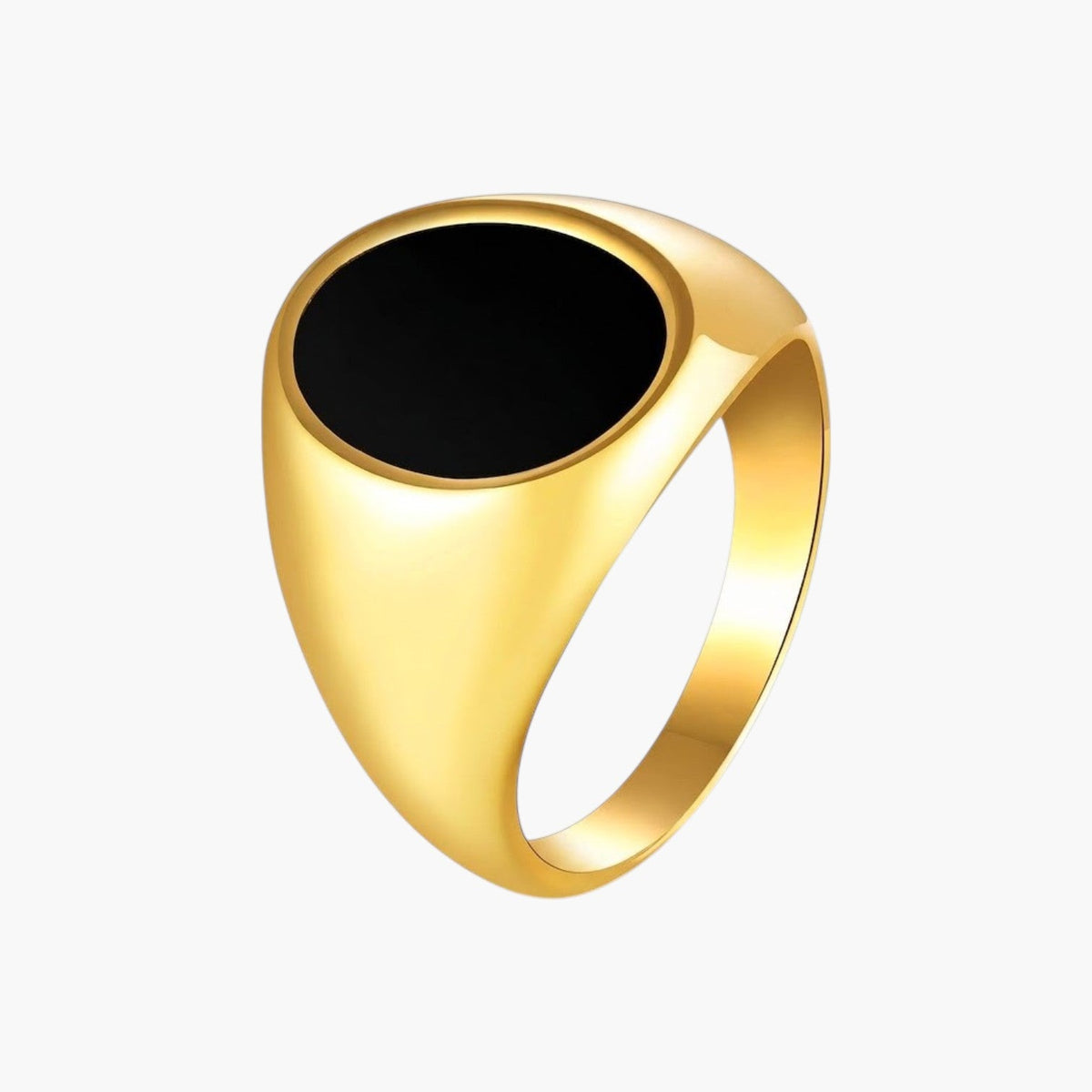Anel Signet Clássico em Aço Inoxidável