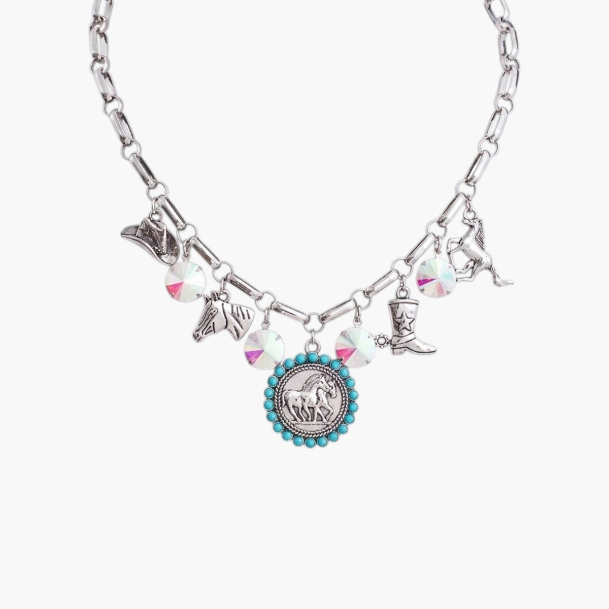 Colar Multicamadas Statement com Pendentes