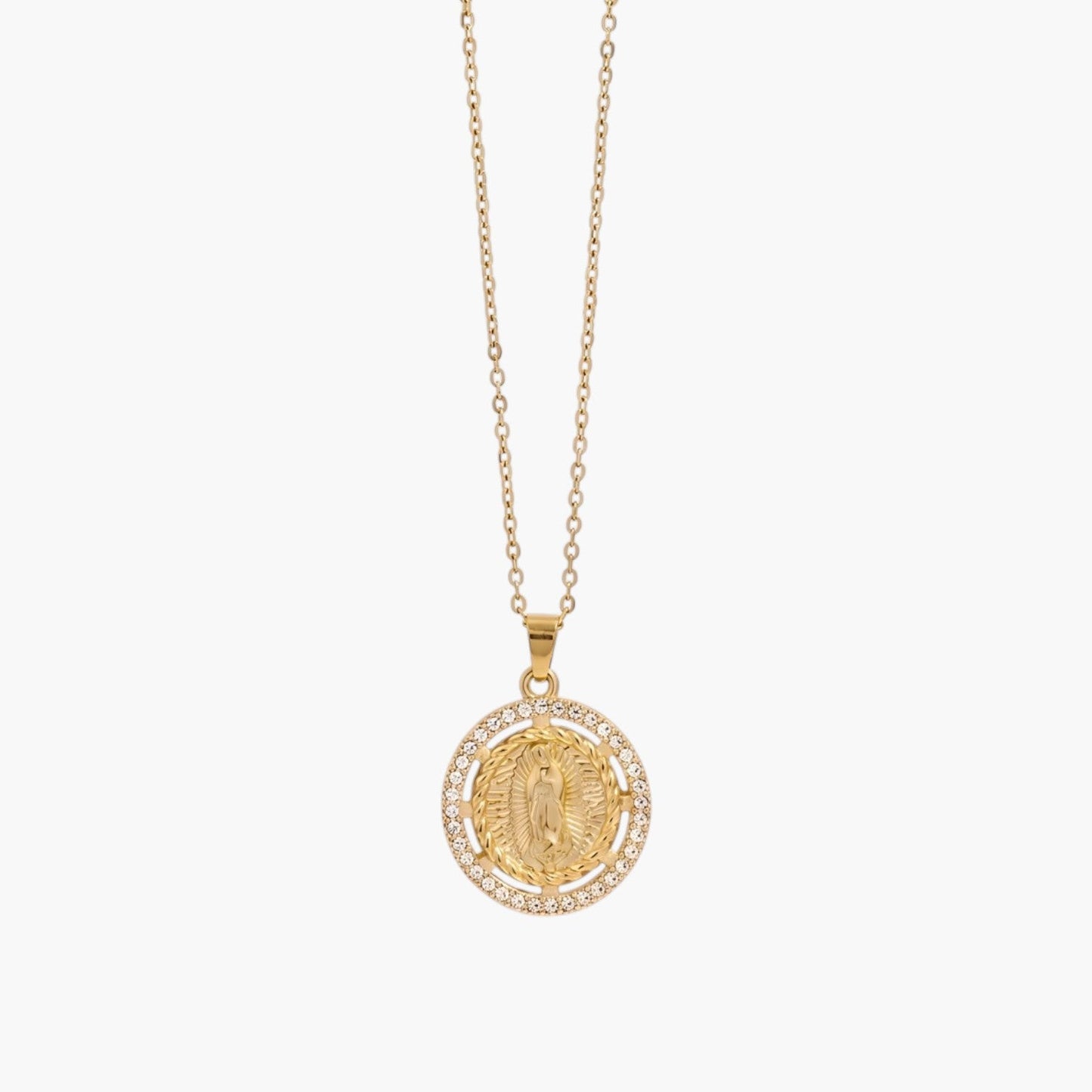 Colar Medalha Nossa Senhora em Aço Inoxidável