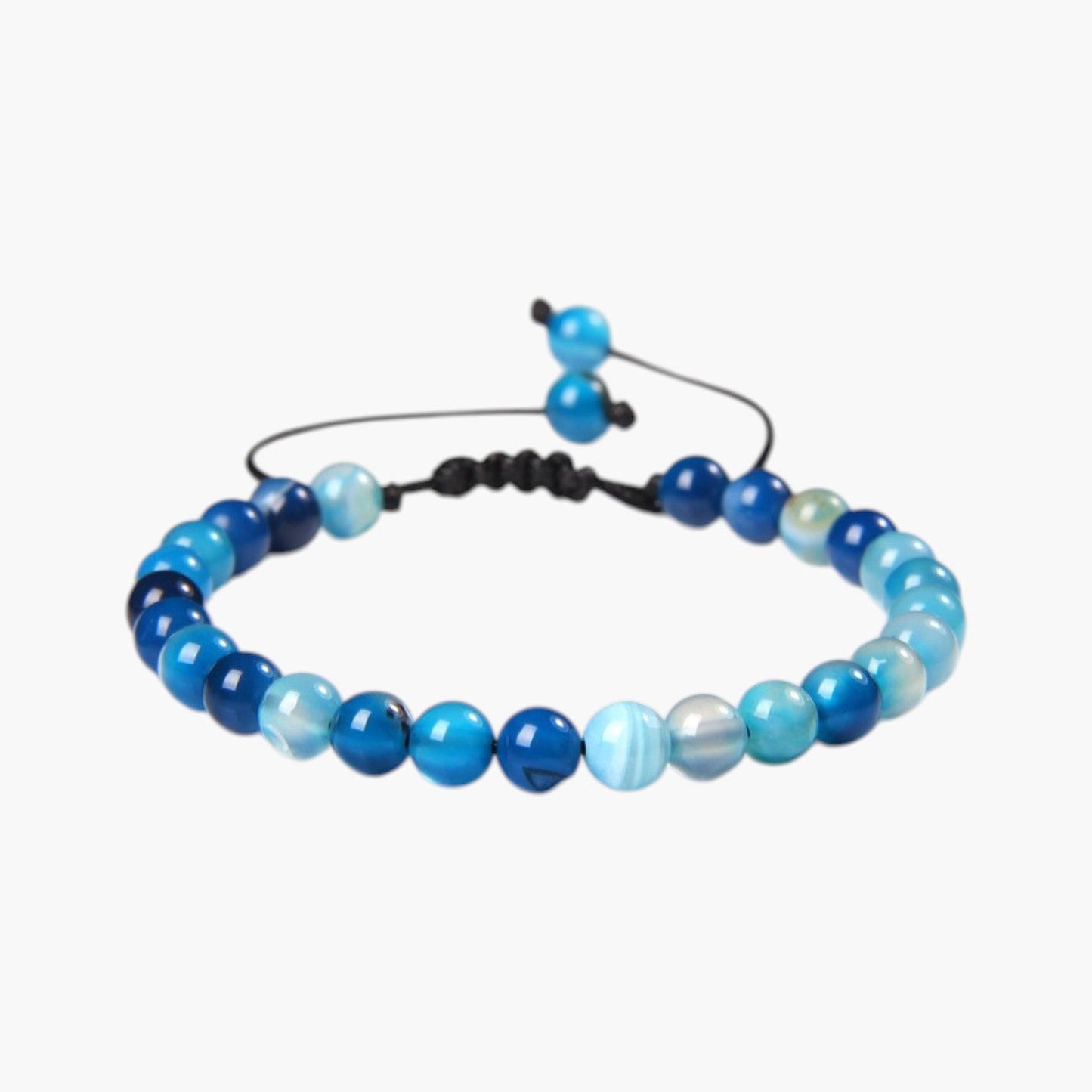Pulseira Ajustável com Contas de Pedra Natural