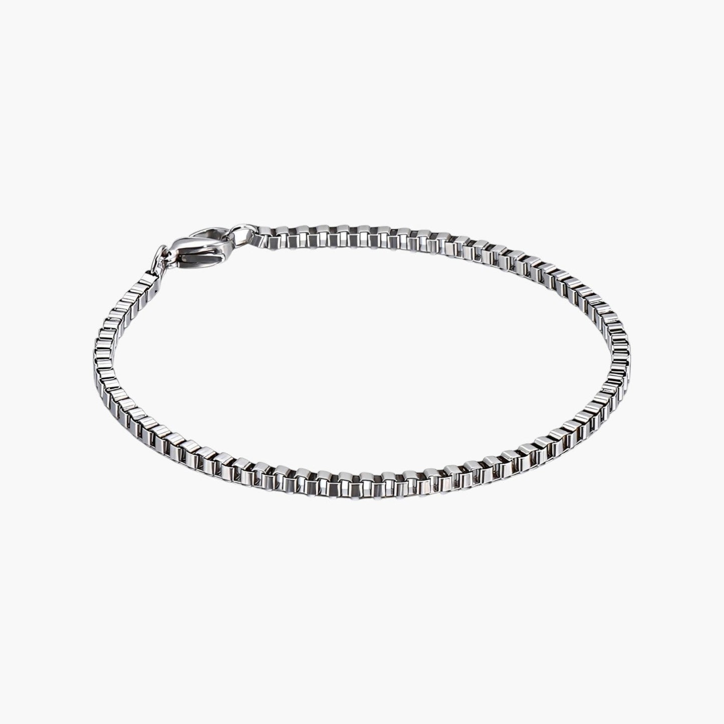 Pulseira Corrente Box em Aço Inoxidável 316L