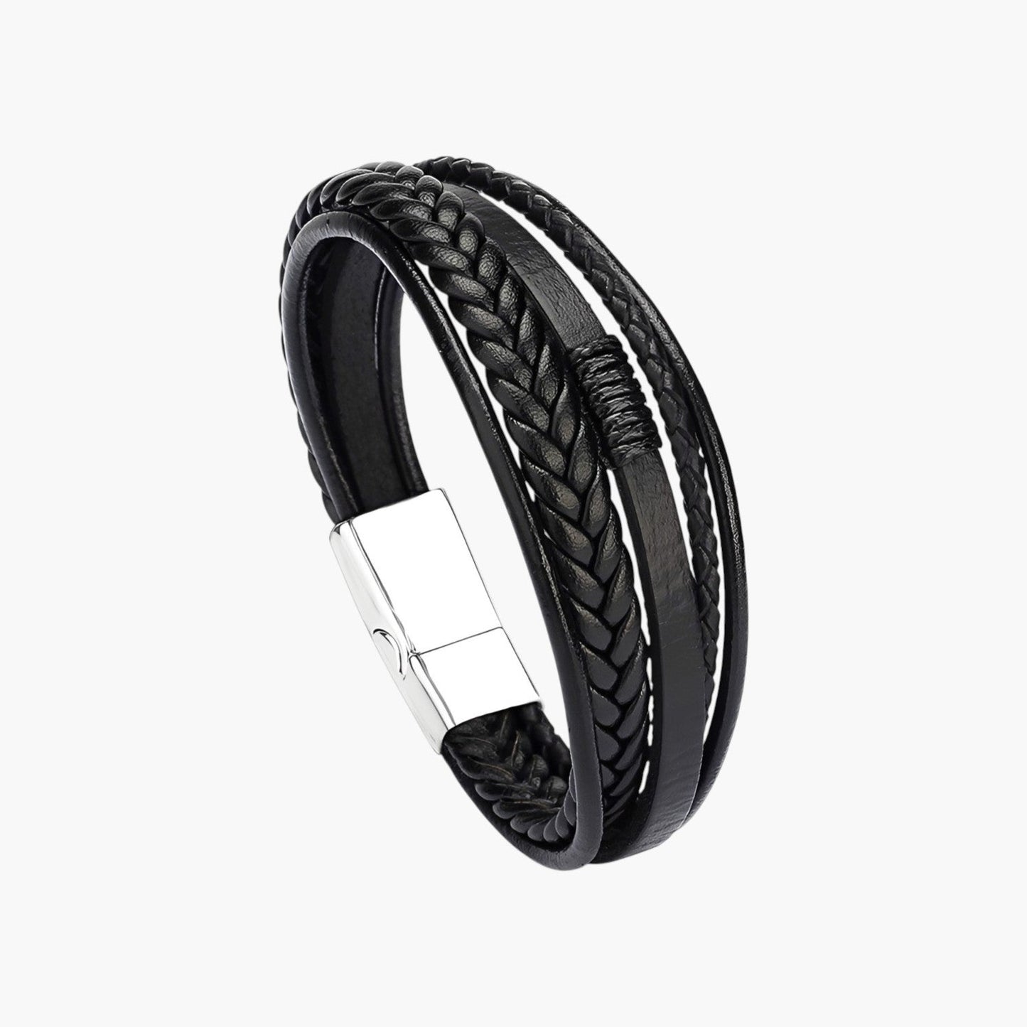Pulseira de Couro Trançado