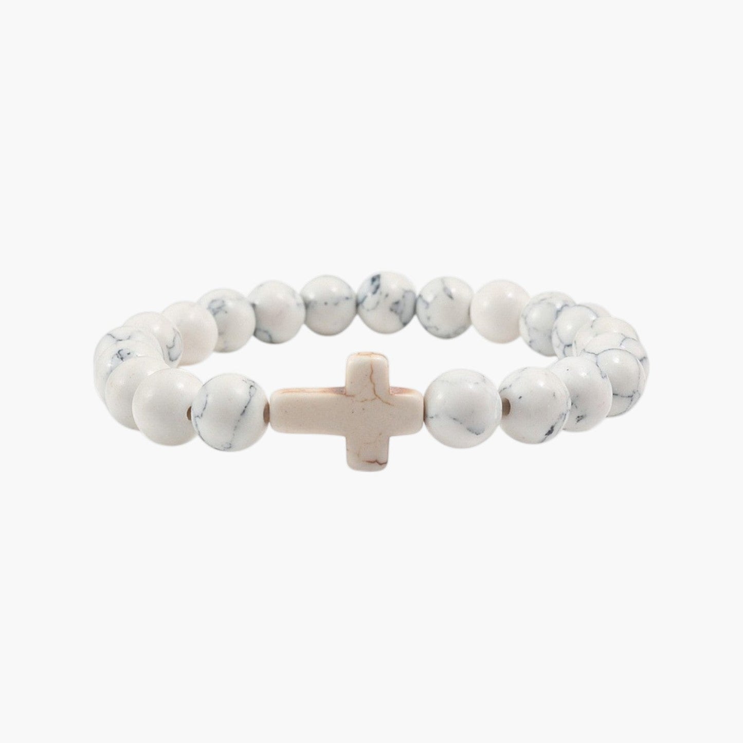 Pulseira Cruz em Pedra Natural