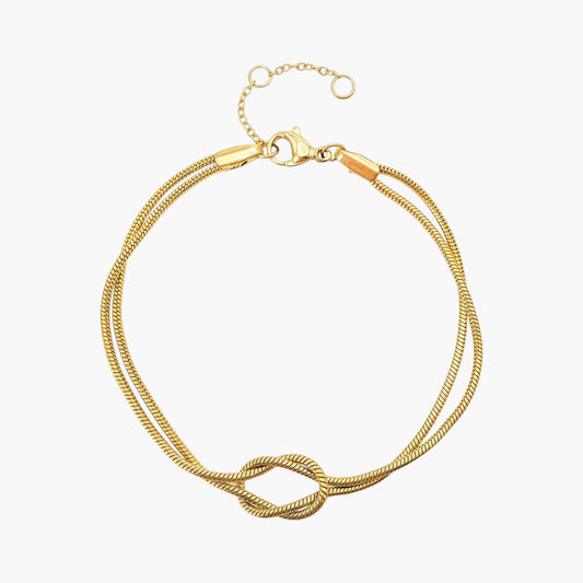 Pulseira Nó Simbólico em Aço Inoxidável